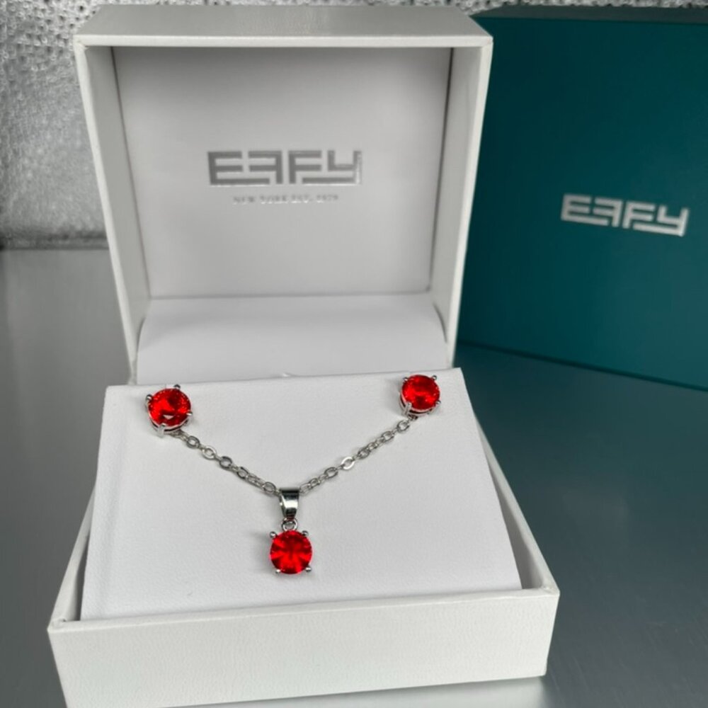 Effy jewelry set red necklace and matching stud earrings
